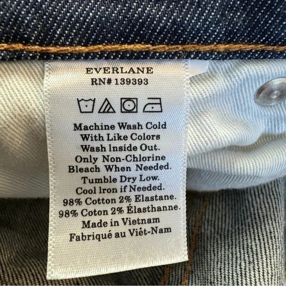 Everlane Womens Skinny Dark Blue Jeans size 26 - Picture 3 of 7